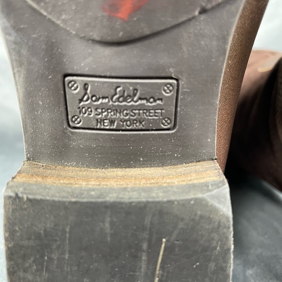 Sam Edelman Pembrooke Women's Brown Suede Leather Riding Boot Size 7M - Picture 10 of 11